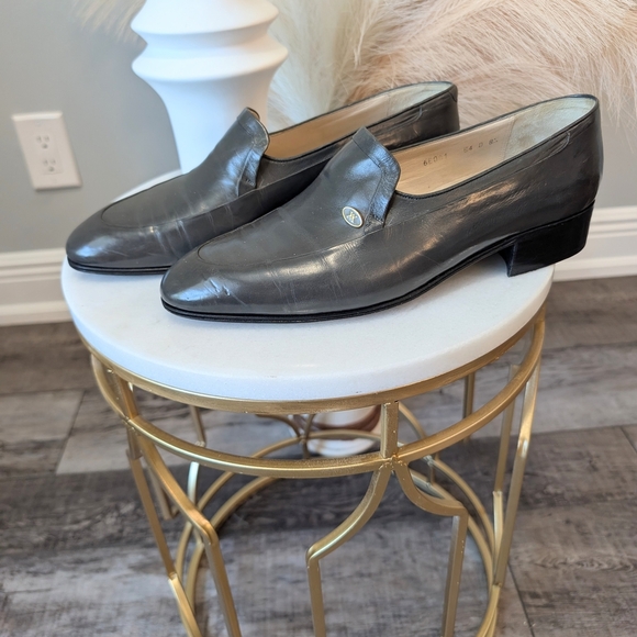 Star Artioli Hand Made Italian Leather Slip-On Loafers with Minimalist Design - Picture 2 of 8